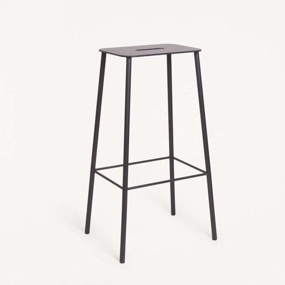 rrp €660 FRAMA (Copenhagen) H76 Adam Mono Matte Black Bar Stool Chair
